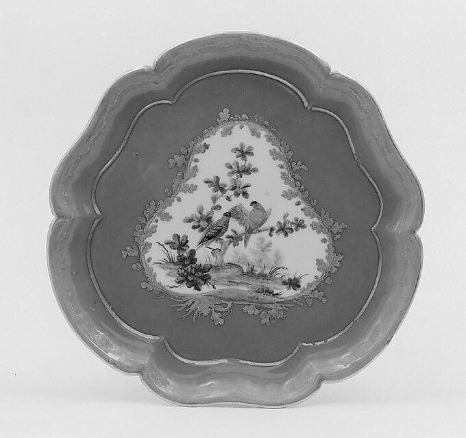 Stand for ice-cream cups (plateau Bourets) (one of four) (part of a service), Sèvres Manufactory (French, 1740–present), Soft-paste porcelain, French, Sèvres 