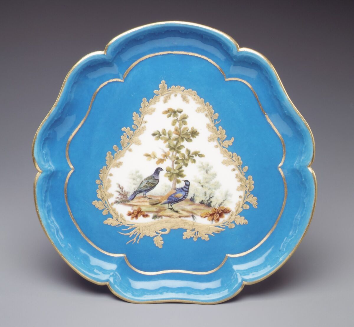 Stand for ice-cream cup (plateau Bouret) (one of four) (part of a service), Sèvres Manufactory (French, 1740–present), Soft-paste porcelain, French, Sèvres 