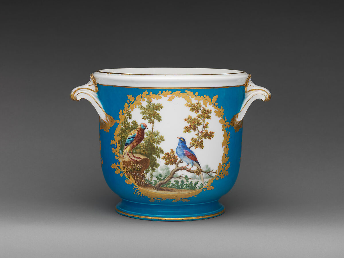 Wine-bottle cooler (seau à bouteille) (part of a service), Sèvres Manufactory (French, 1740–present), Soft-paste porcelain, French, Sèvres 