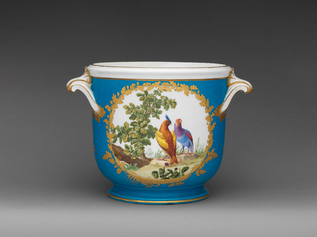 Wine-bottle cooler (seau à bouteille) (part of a service), Sèvres Manufactory (French, 1740–present), Soft-paste porcelain, French, Sèvres