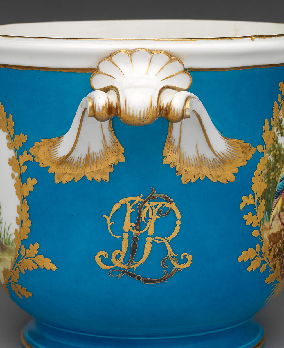 Wine-bottle cooler (seau à bouteille) (part of a service), Sèvres Manufactory (French, 1740–present), Soft-paste porcelain, French, Sèvres