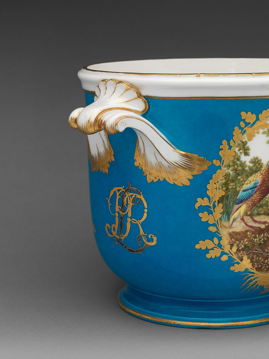 Wine-bottle cooler (seau à bouteille) (part of a service), Sèvres Manufactory (French, 1740–present), Soft-paste porcelain, French, Sèvres
