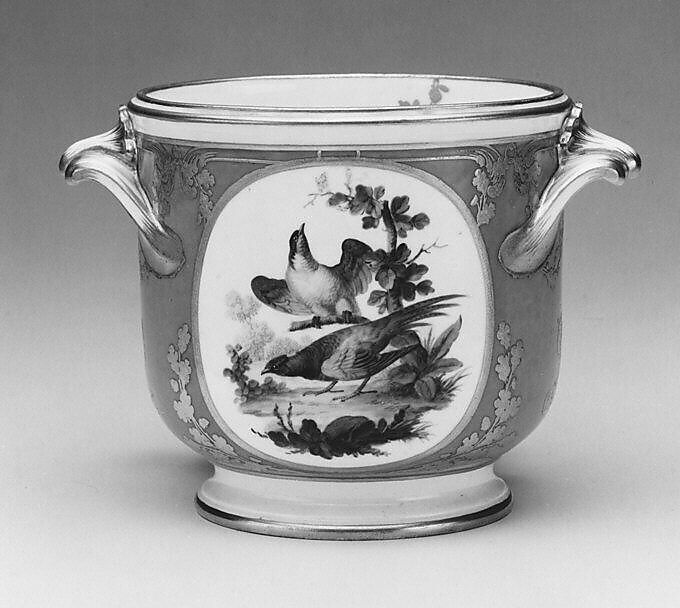 Wine cooler (seau à demi-bouteille) (one of two) (part of a service), Sèvres Manufactory (French, 1740–present), Soft-paste porcelain, French, Sèvres 