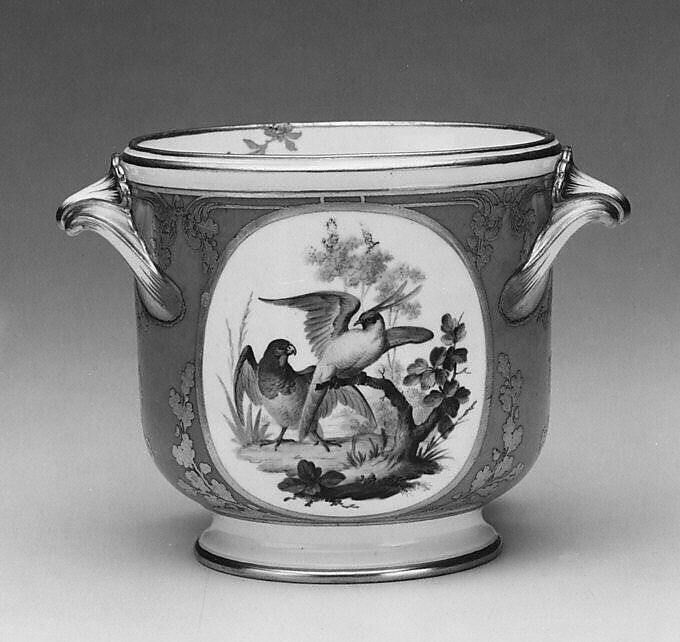 Wine cooler (seau à demi-bouteille) (one of two) (part of a service), Sèvres Manufactory (French, 1740–present), Soft-paste porcelain, French, Sèvres 