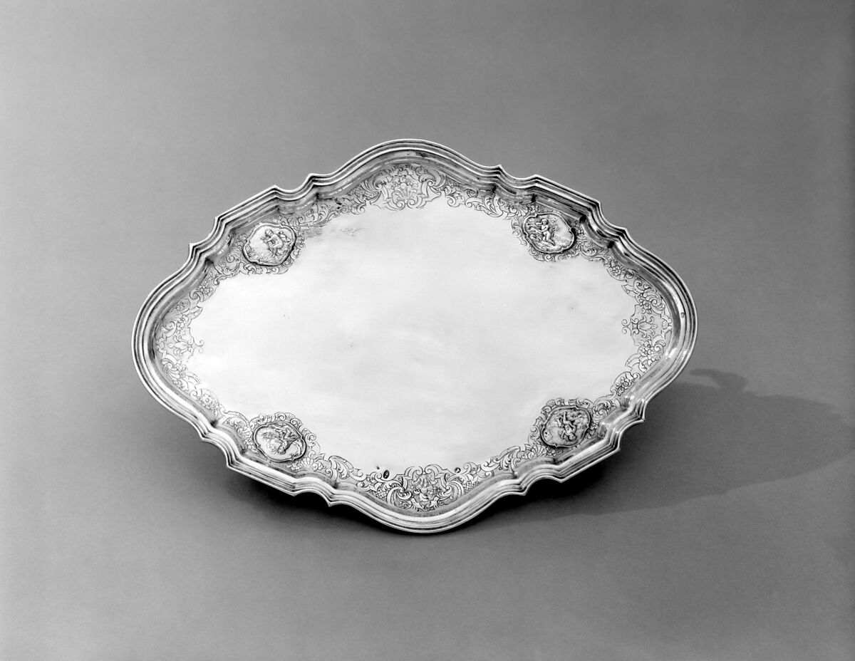 Salver, Silver gilt, German, Augsburg