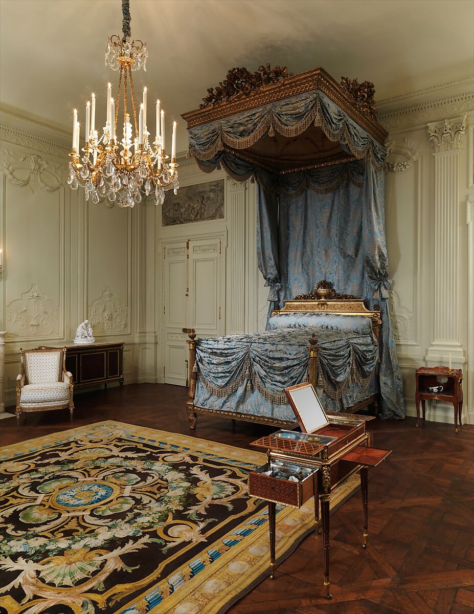 Combination table, Martin Carlin (French, near Freiburg im Breisgau ca. 1730–1785 Paris), Oak and pine veneered with tulipwood, sycamore, holly, boxwood and ebony; Carrara marble; gilt-bronze mounts; accessories of Sèvres porcelain, rock crystal, silver gilt, and lacquer, French, Paris