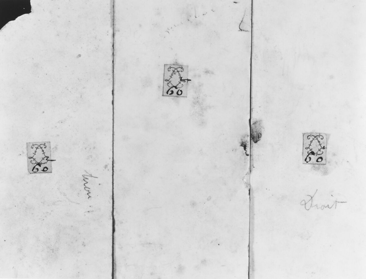 Drop-front desk (secrétaire à abattant or secrétaire en cabinet), Attributed to Martin Carlin (French, near Freiburg im Breisgau ca. 1730–1785 Paris), Oak veneered with tulipwood, amaranth, holly, and sycamore; six Sèvres soft-paste porcelain plaques and two painted tin plaques; gilt-bronze mounts; marble shelves; moiré silk, French, Paris and Sèvres