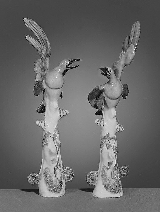 Bird of paradise (quetzal) (one of a pair), Meissen Manufactory (German, 1710–present), Hard-paste porcelain, German, Meissen