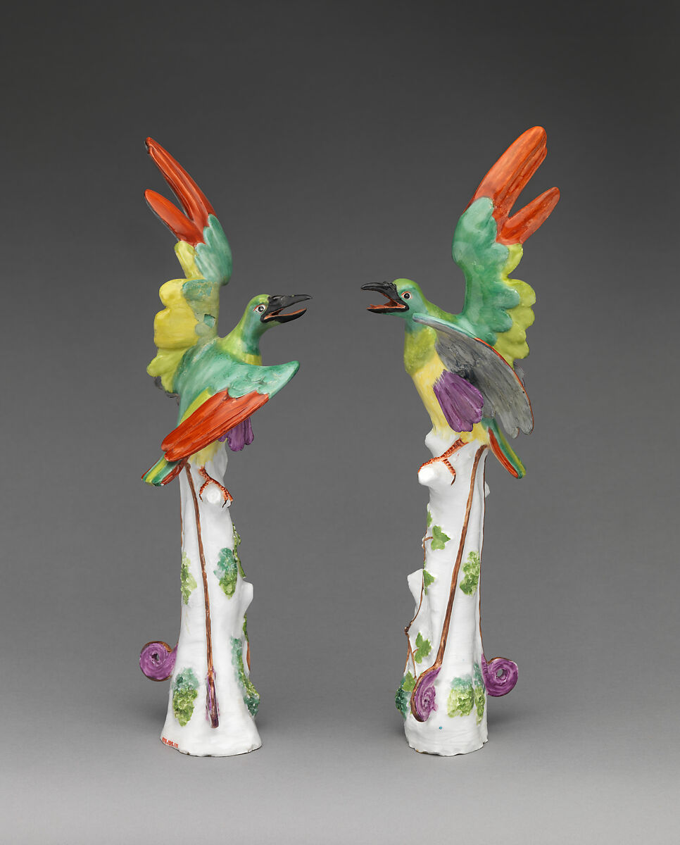 Bird of paradise (quetzal) (one of a pair), Meissen Manufactory (German, 1710–present), Hard-paste porcelain, German, Meissen