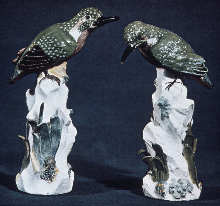 Kingfisher (one of a pair), Meissen Manufactory (German, 1710–present), Hard-paste porcelain, German, Meissen 