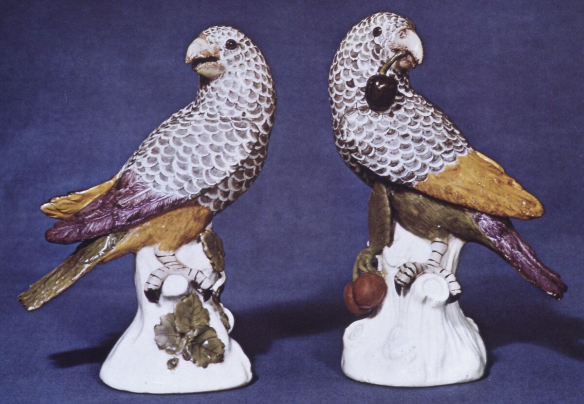 Parrot (one of a pair), Meissen Manufactory (German, 1710–present), Hard-paste porcelain, German, Meissen 