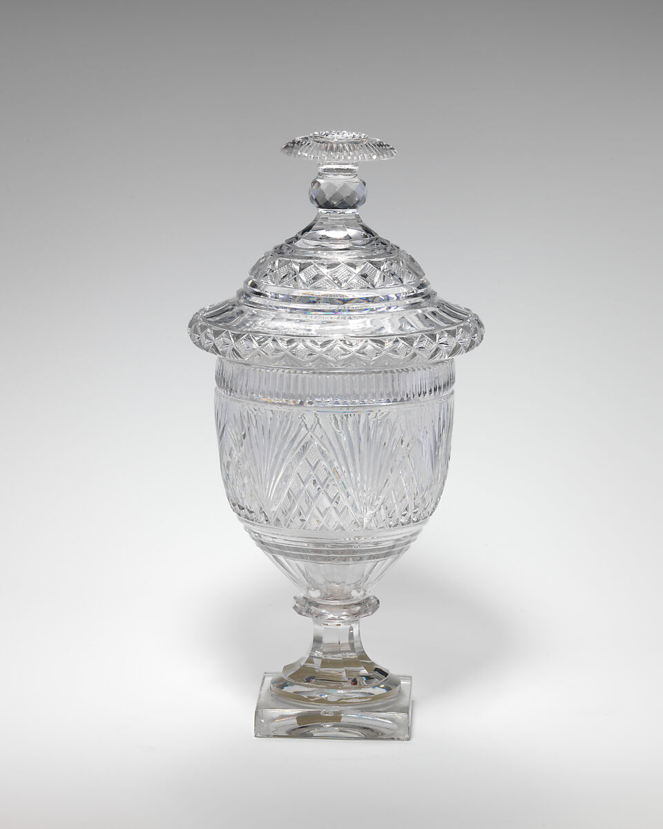 Urn (one of a pair), Glass, Irish