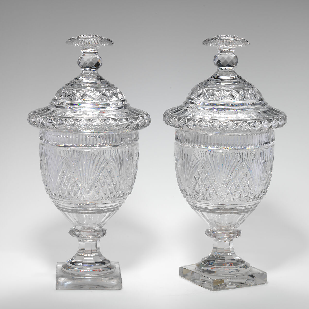 Urn (one of a pair), Glass, Irish