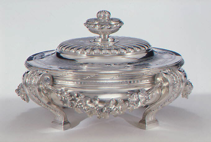 Dish with cover and liner, Jacques-Nicolas Roettiers (1736–1788, master 1765, retired 1777), Silver, French, Paris 