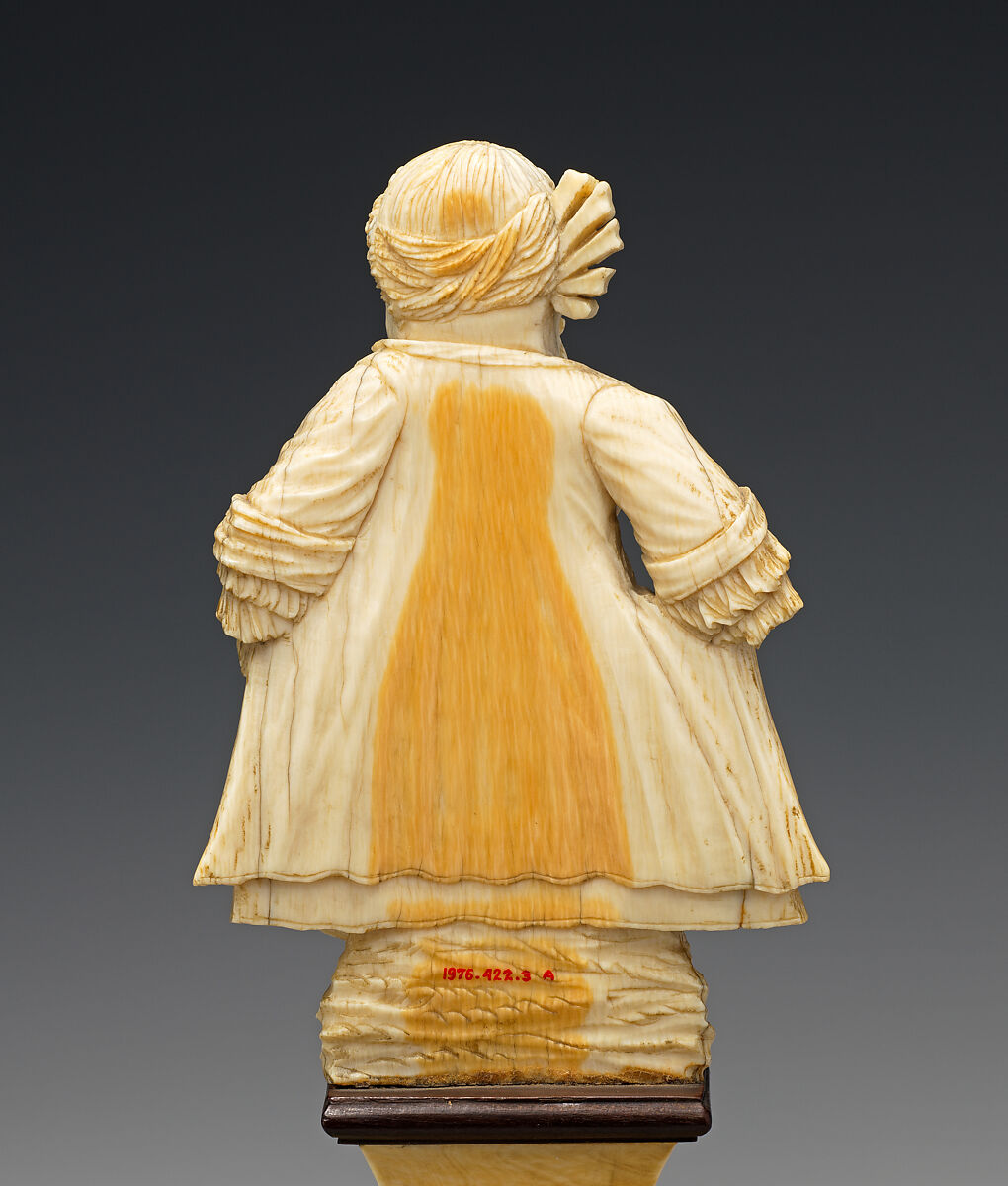 Female Dancing Dwarf, Ivory; base: ivory and wood, German or Netherlandish