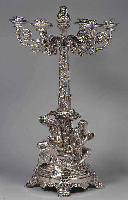 Six-light candelabrum, Paul Storr (British, 1771–1844), Silver, British, London 