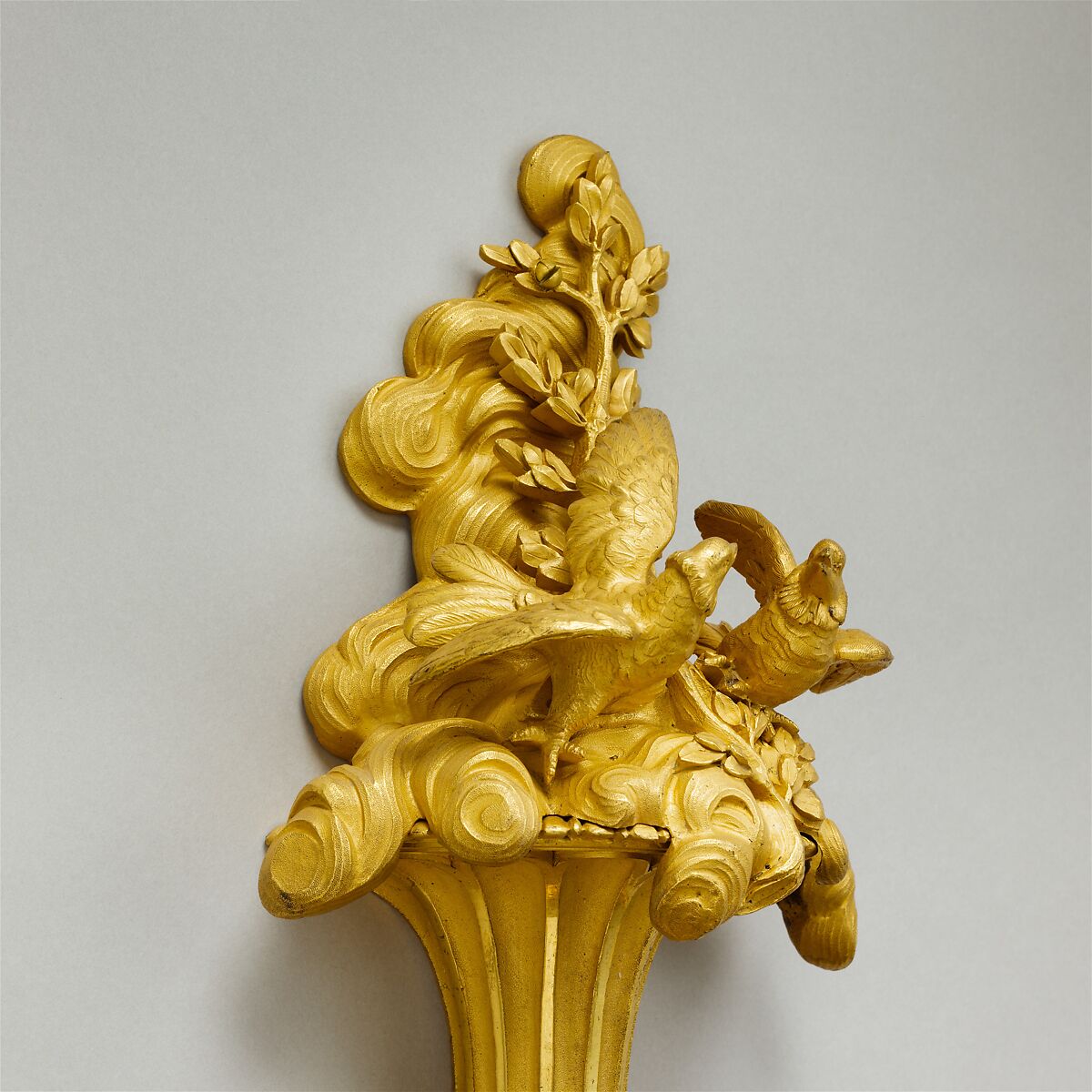 Three-light wall brackets (set of four), After a model by F. L. Feuchère père (French, died 1828), Gilt bronze, French