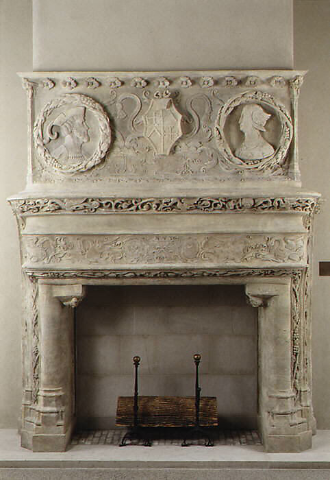 Mantelpiece, Limestone, French, Ile-de-France 