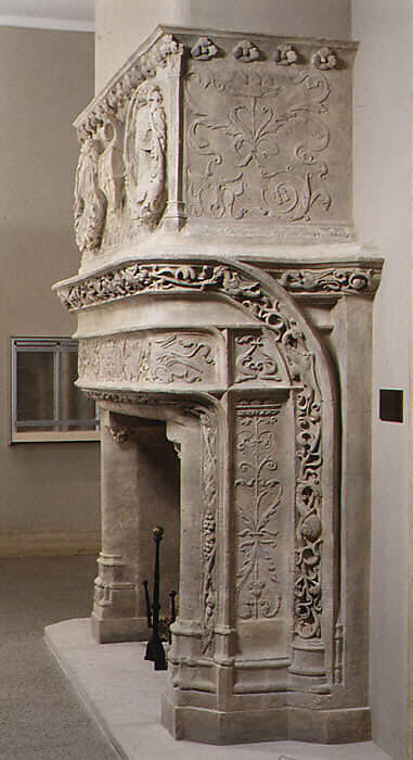 Mantelpiece, Limestone, French, Ile-de-France