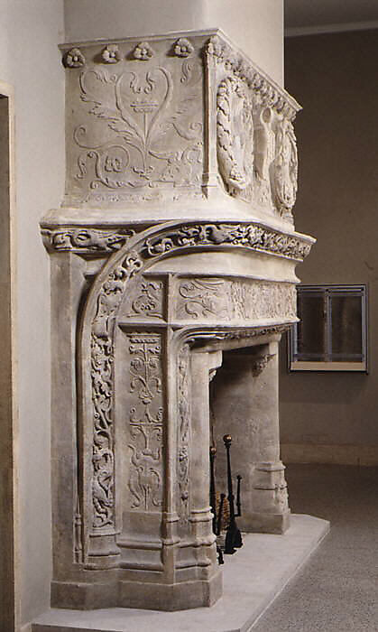 Mantelpiece, Limestone, French, Ile-de-France