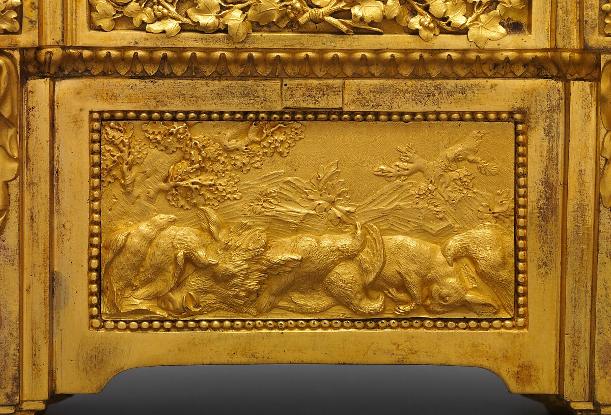 Pair of firedogs (chenets), Quentin-Claude Pitoin (French, Paris ca. 1725–1777 Paris), Gilt bronze, French, Paris