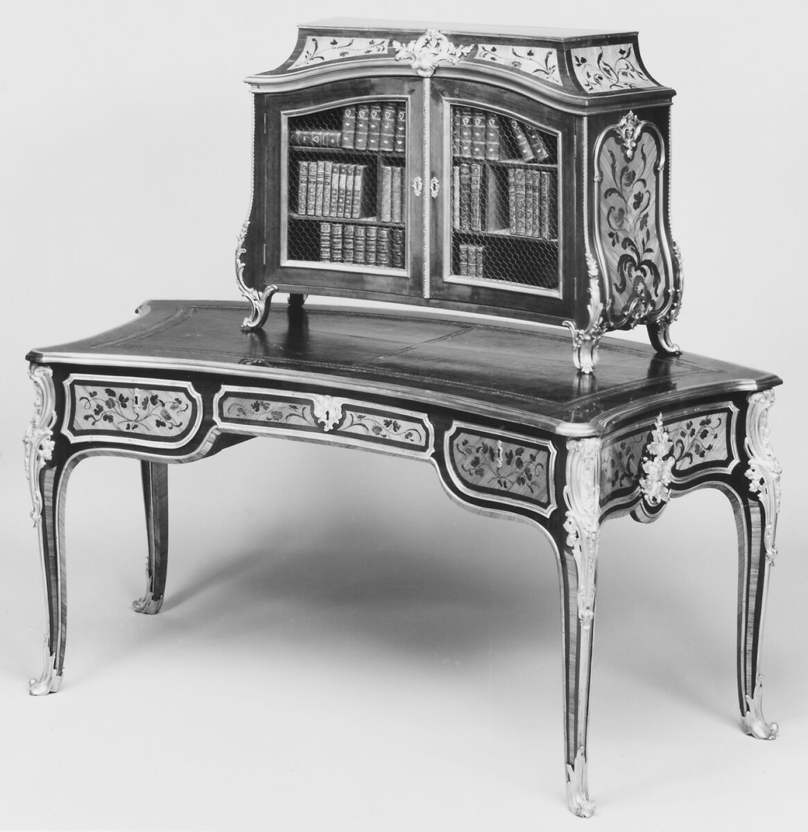 Filing cabinet (cartonnier) (part of a set), attributed to Joseph Baumhauer (French, active ca. 1749–72), Oak veneered with tulipwood, purplewood, casuarina wood, kingwood, gilt-bronze mounts, French