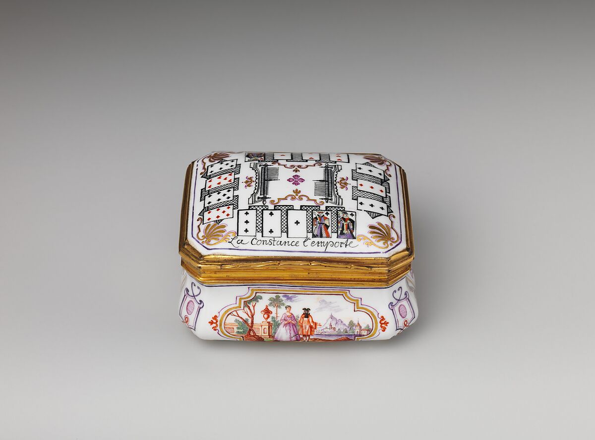 Snuffbox, Vienna, Hard-paste porcelain, gold, Austrian, Vienna