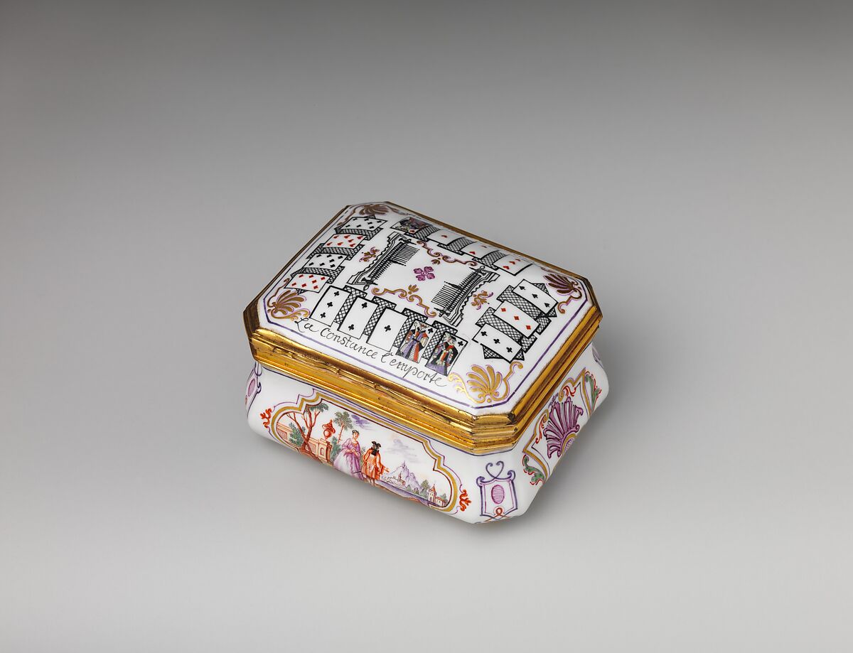 Snuffbox, Vienna, Hard-paste porcelain, gold, Austrian, Vienna 