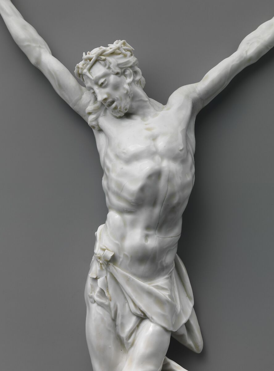 Corpus from a Crucifix, Nymphenburg Porcelain Manufactory (German, 1747–present), Hard-paste porcelain, German, Nymphenburg