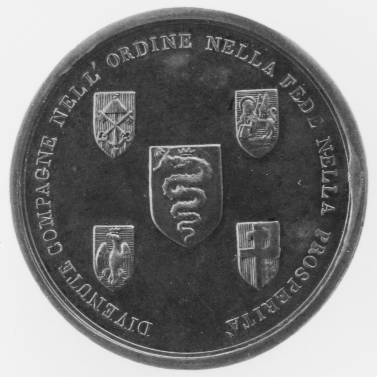 Napoleon, King of Italy, Wearing Iron Crown of Monza, Medalist: Luigi Manfredini (Italian, Bologna 1771–1840 Milan), Bronze, struck, Italian, Milan