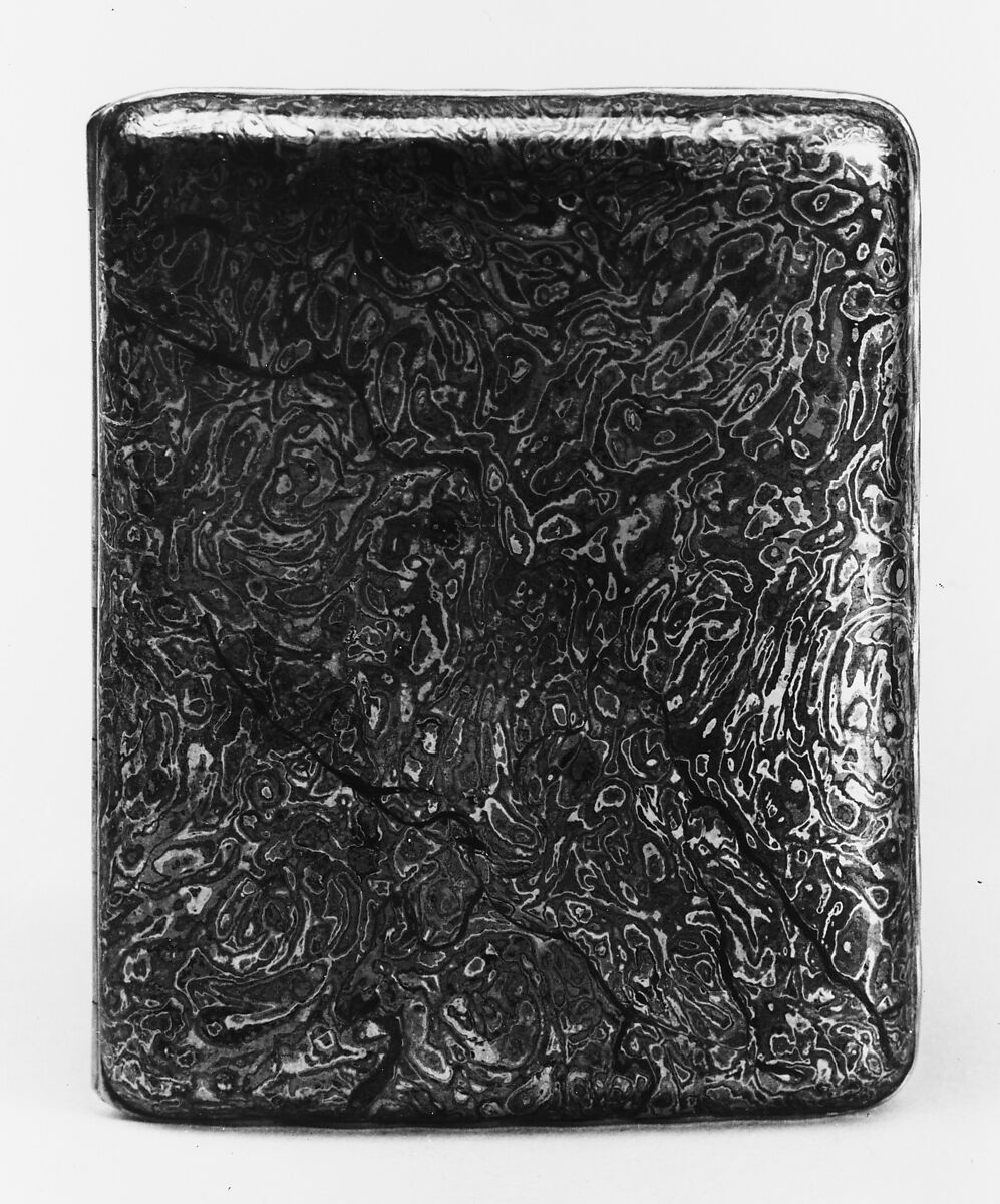 Cigarette Case, Tiffany &amp; Co. (1837–present), Gold, silver, brass, patinated copper, gold-copper alloy, silver-copper alloy, and patinated copper-platinum-iron alloy, American