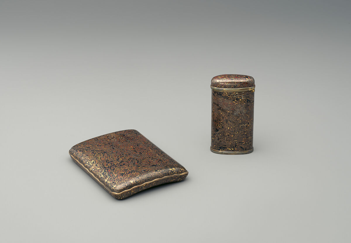 Cigarette Case, Tiffany &amp; Co. (1837–present), Gold, silver, brass, patinated copper, gold-copper alloy, silver-copper alloy, and patinated copper-platinum-iron alloy, American