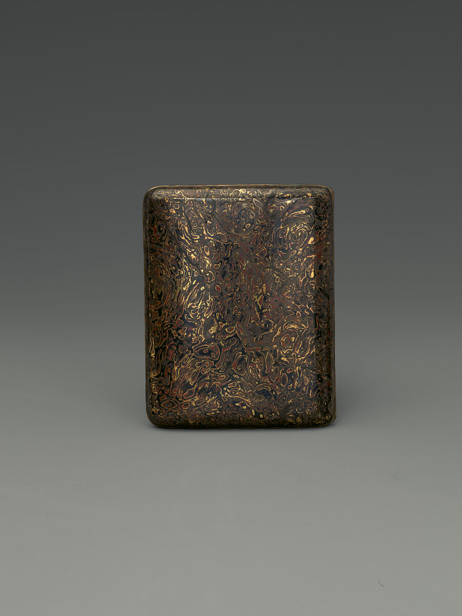 Cigarette Case, Tiffany &amp; Co. (1837–present), Gold, silver, brass, patinated copper, gold-copper alloy, silver-copper alloy, and patinated copper-platinum-iron alloy, American 