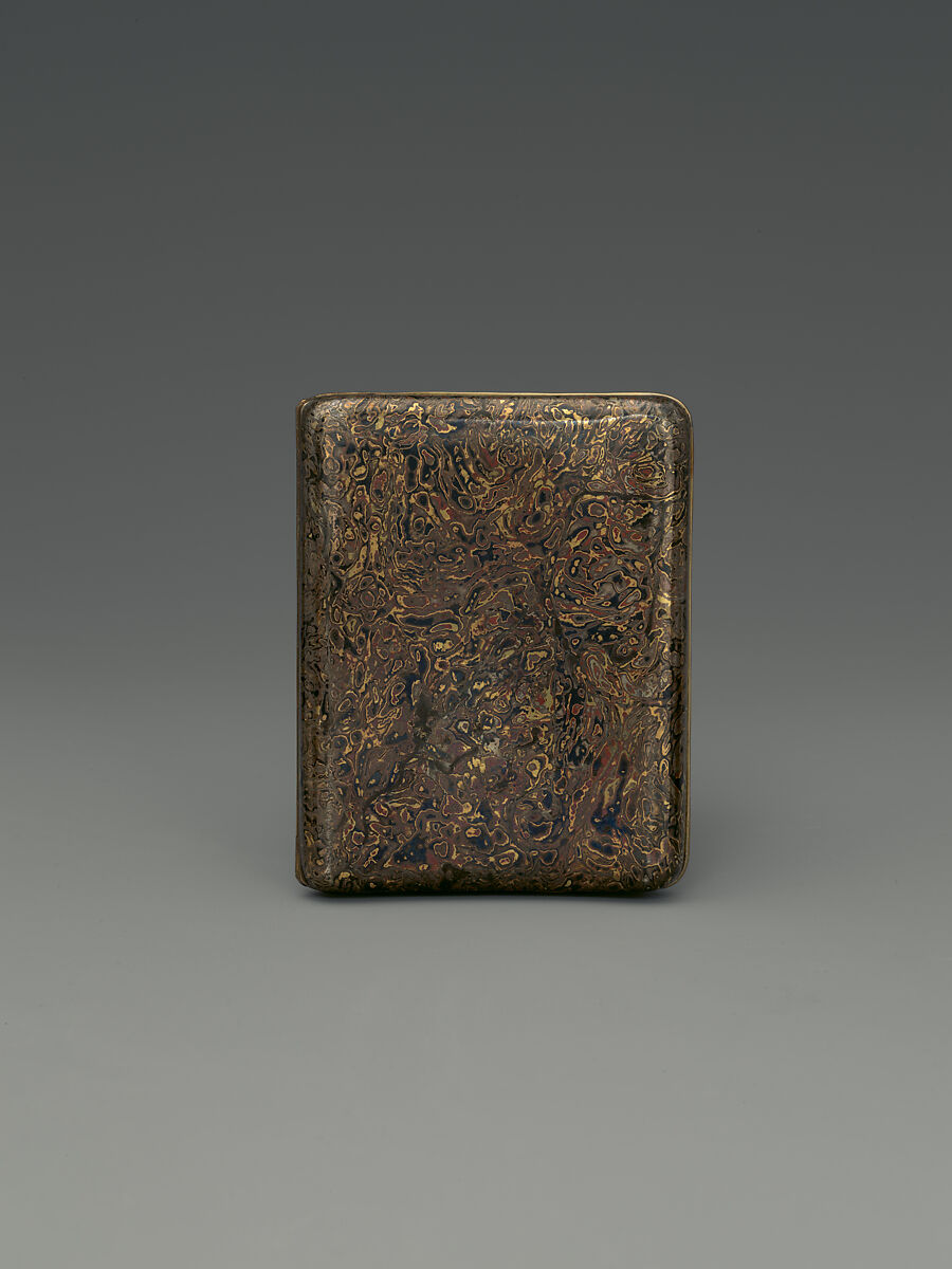 Cigarette Case, Tiffany &amp; Co. (1837–present), Gold, silver, brass, patinated copper, gold-copper alloy, silver-copper alloy, and patinated copper-platinum-iron alloy, American