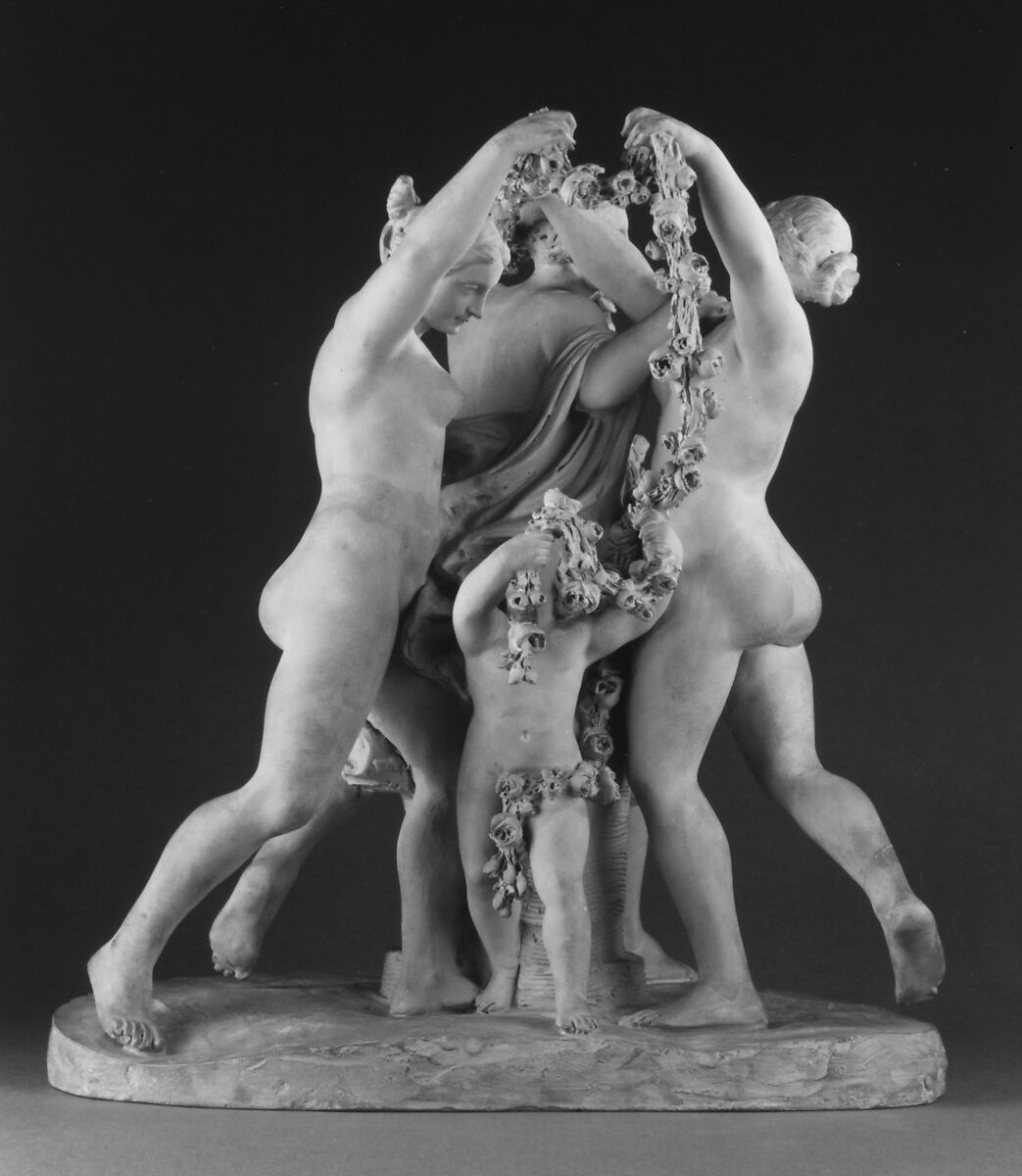 The Three Graces, Bartolomeo Pinelli (Italian, Rome 1781–1835 Rome), Terracotta, Italian, Rome