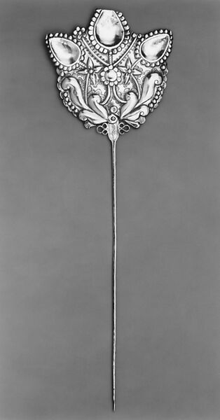 Shawl pin (one of a pair), Silver, South American (Bolivian) 