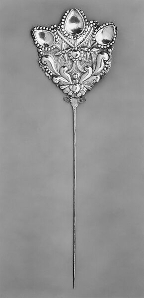 Shawl pin (one of a pair), Silver, South American (Bolivian) 