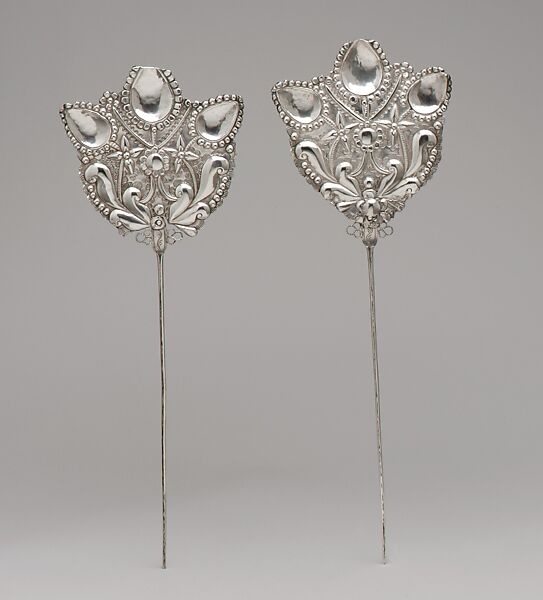 Shawl pin (one of a pair), Silver, South American (Bolivian)