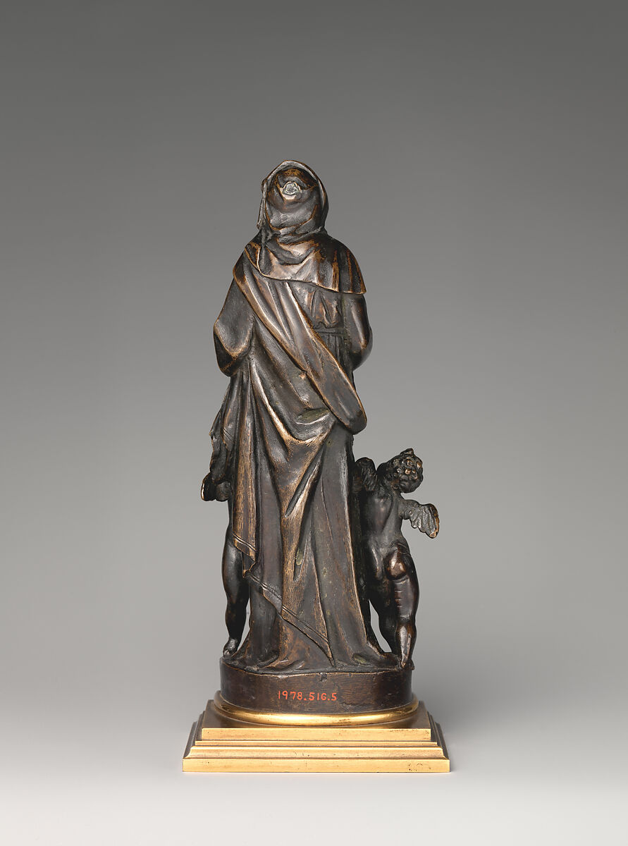 Virgin and child with angels, Bronze, on a later gilt base, Italian, Venice