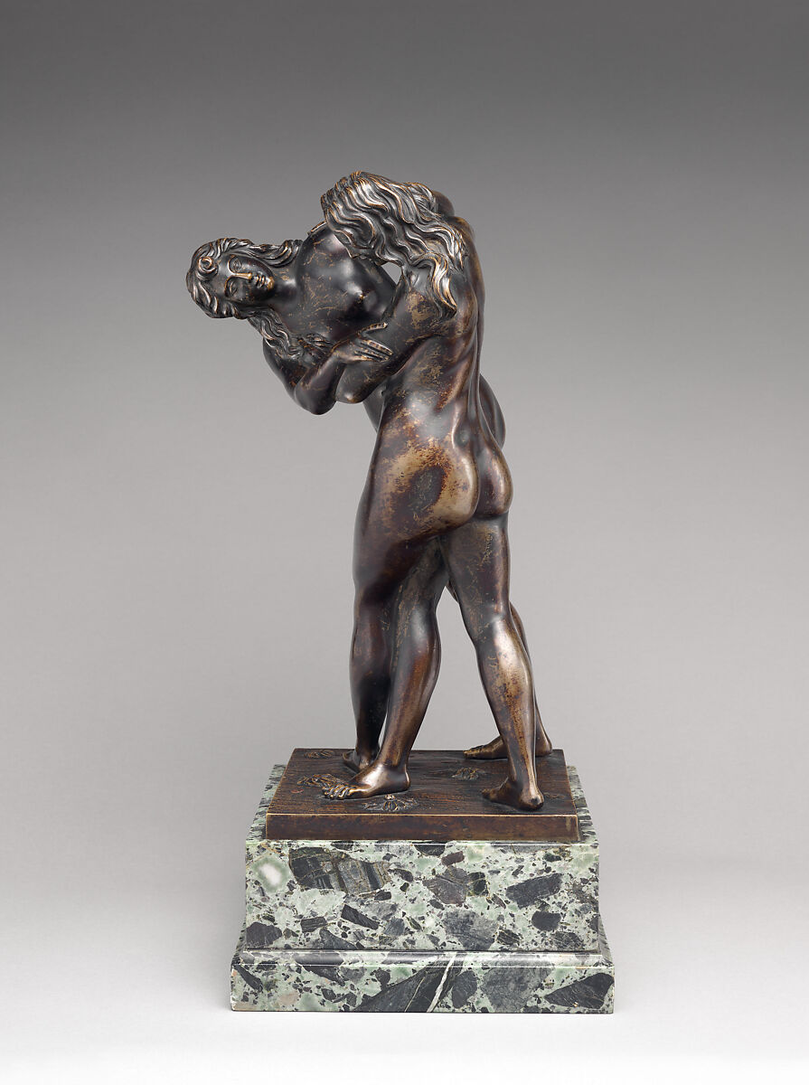 Two women wrestling, Attributed to Ferdinando Tacca (Italian, Florence 1619–1686 Florence), Bronze, on later stone base, Possibly Northern European