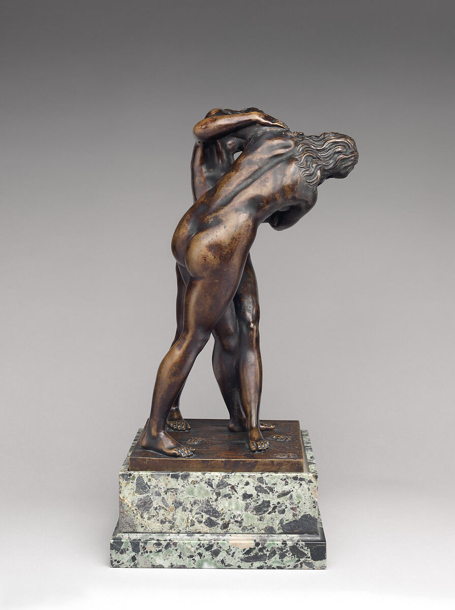 Two women wrestling, Attributed to Ferdinando Tacca (Italian, Florence 1619–1686 Florence), Bronze, on later stone base, Possibly Northern European