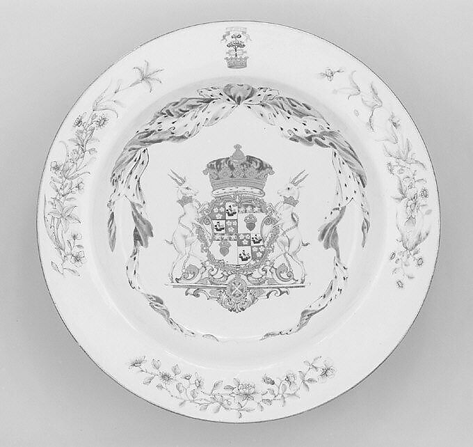 Bowl (part of a service), Hard-paste porcelain, Chinese, for Scottish market