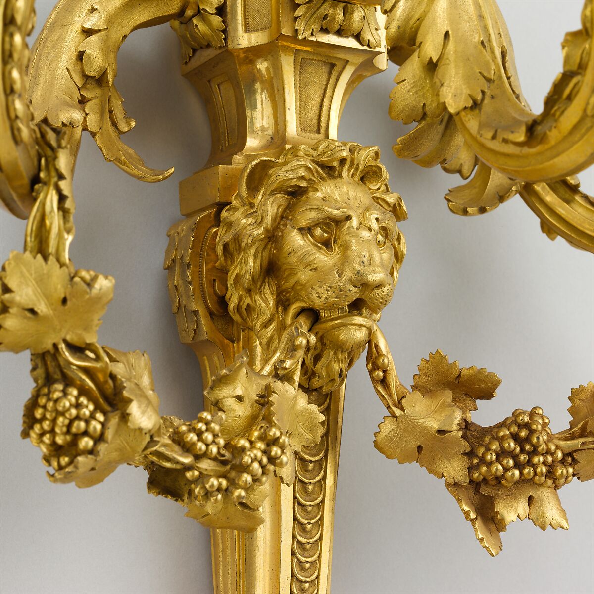 Set of four three-light sconces (bras de lumière), Cast by either Etienne-Jean Forestier (died 1768, master 1764), Gilt bronze, French, Paris