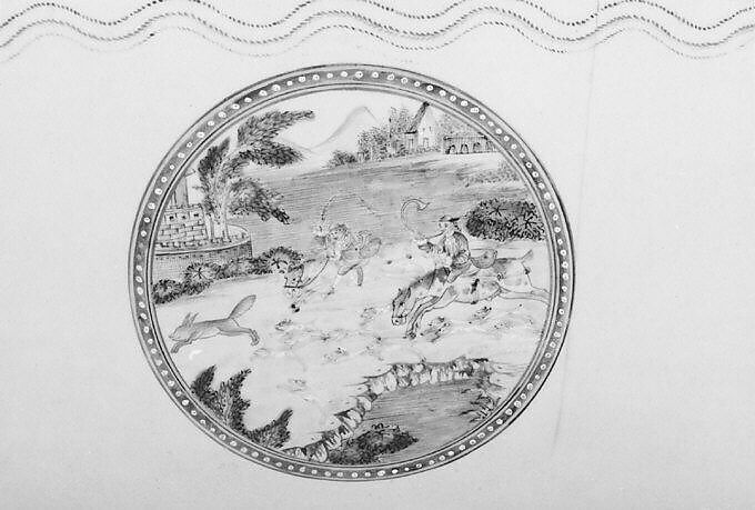 Punch bowl, Hard-paste porcelain, Chinese, probably for British market