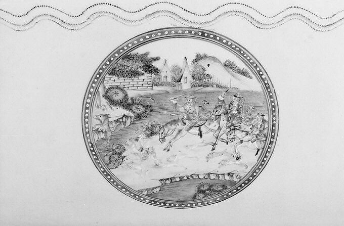 Punch bowl, Hard-paste porcelain, Chinese, probably for British market