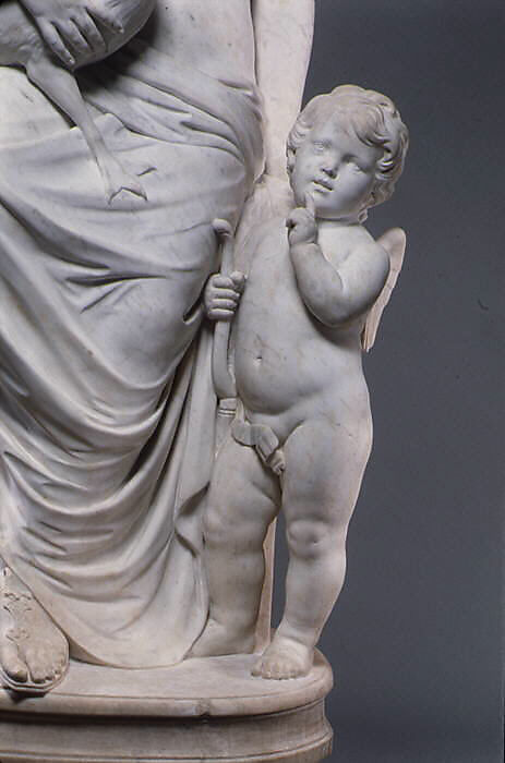 Leda and the Swan, Jacques Sarazin (French, Noyon 1592–1660 Paris), White marble, French, Paris