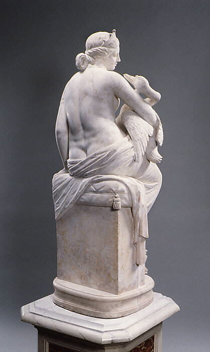 Leda and the Swan, Jacques Sarazin (French, Noyon 1592–1660 Paris), White marble, French, Paris