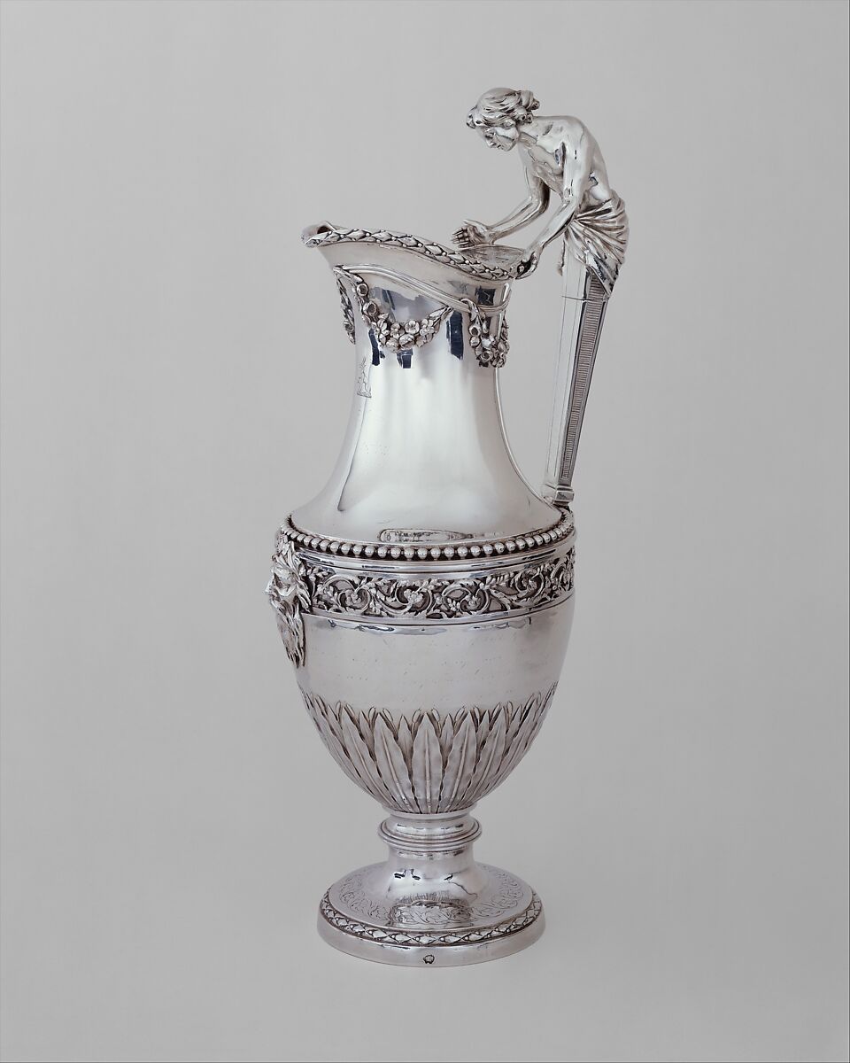 Ewer, Jean-Baptiste-François Chéret (1728, master 1759, recorded up to 1791), Silver, French, Paris 