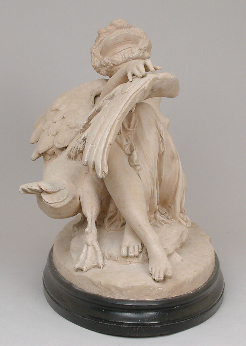 Leda and the Swan, Albert-Ernest Carrier-Belleuse (French, Anizy-le-Château 1824–1887 Sèvres), Cast terracotta, French, Paris
