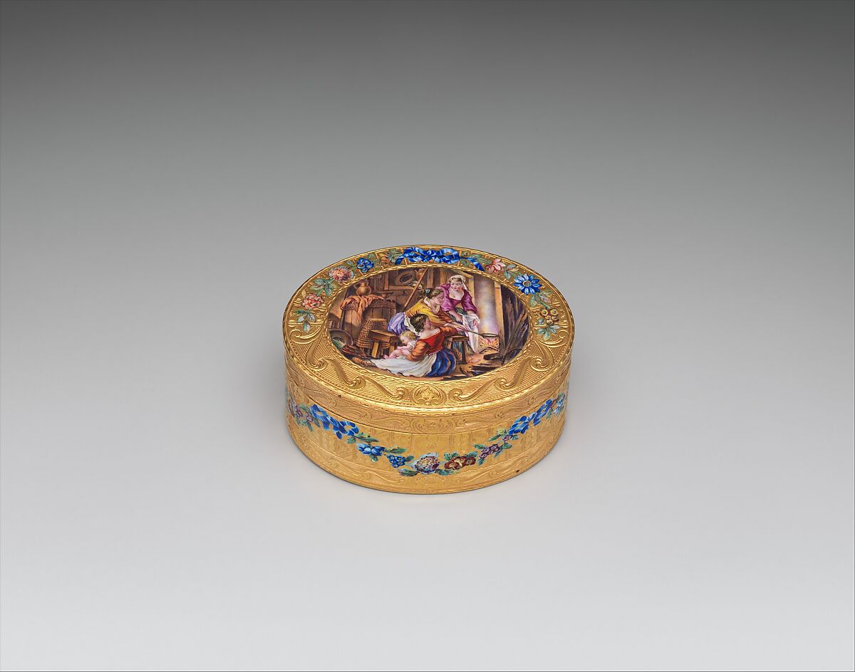 Snuffbox, Gold, enamel, French, Paris 